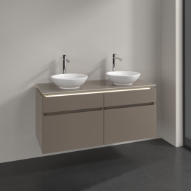 Тумба под раковину Villeroy & Boch Legato 120х55 см с подсветкой ДСП трюфель серый B584L0VG