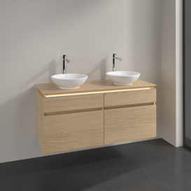 Тумба под раковину Villeroy & Boch Legato 120х55 см с подсветкой ДСП северный дуб B584L0VJ