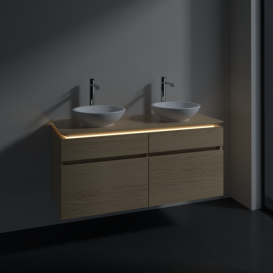 Тумба под раковину Villeroy & Boch Legato 120х55 см с подсветкой ДСП северный дуб B584L0VJ