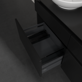 Тумба под раковину Villeroy & Boch Legato 120х55 см с подсветкой МДФ/ДСП черный матовый лак B584L0PD