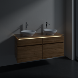 Тумба под раковину Villeroy & Boch Legato 120х55 см с подсветкой ДСП дуб канзас B584L0RH