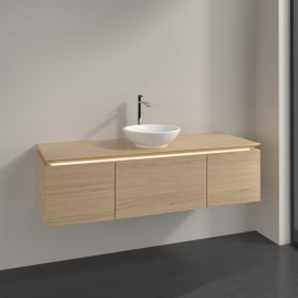 Тумба під раковину Villeroy&Boch Legato 140х38 см з підсвічуванням ДСП північний дуб B585L0VJ