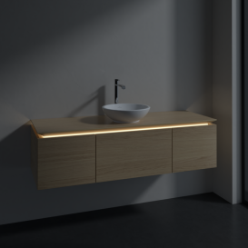 Тумба під раковину Villeroy&Boch Legato 140х38 см з підсвічуванням ДСП північний дуб B585L0VJ