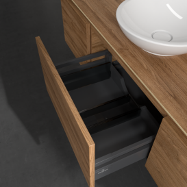 Тумба під раковину Villeroy & Boch Legato 140х38 см з підсвічуванням ДСП дуб канзас B585L0RH