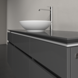 Тумба под раковину Villeroy & Boch Legato 140х55 см с подсветкой МДФ/ДСП глянцевый серый B586L0FP