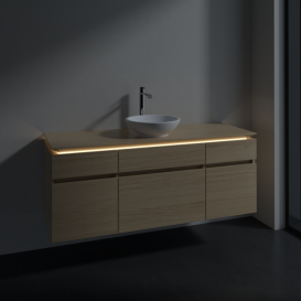 Тумба під раковину Villeroy&Boch Legato 140х55 см з підсвічуванням ДСП північний дуб B586L0VJ