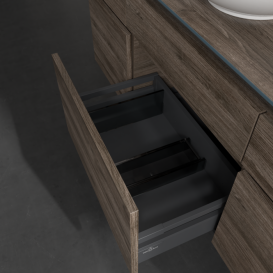 Тумба під раковину Villeroy & Boch Legato 140х55 см з підсвічуванням ДСП кам'яний дуб B586L0RK