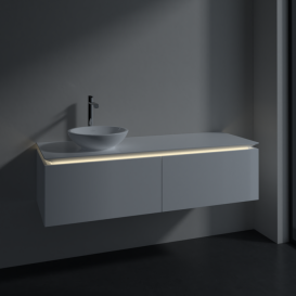 Тумба под раковину Villeroy & Boch Legato 140х38 см с подсветкой МДФ/ДСП белый глянцевый B587L0DH