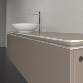 Тумба под раковину Villeroy & Boch Legato 140х38 см с подсветкой ДСП трюфель серый B587L0VG