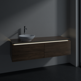 Тумба под раковину Villeroy & Boch Legato 140х38 см с подсветкой ДСП дуб аризона B587L0VH