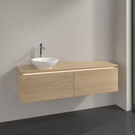 Тумба під раковину Villeroy&Boch Legato 140х38 см з підсвічуванням ДСП північний дуб B587L0VJ
