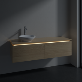 Тумба під раковину Villeroy&Boch Legato 140х38 см з підсвічуванням ДСП північний дуб B587L0VJ