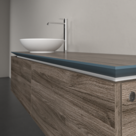 Тумба під раковину Villeroy & Boch Legato 140х38 см з підсвічуванням ДСП кам'яний дуб B587L0RK