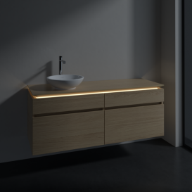 Тумба під раковину Villeroy&Boch Legato 140х55 см з підсвічуванням ДСП північний дуб B588L0VJ