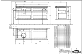 Тумба під раковину Villeroy&Boch Legato 140х55 см з підсвічуванням ДСП північний дуб B588L0VJ