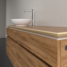 Тумба під раковину Villeroy & Boch Legato 140х55 см з підсвічуванням ДСП дуб канзас B588L0RH