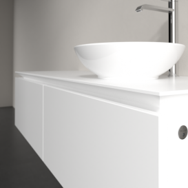 Тумба під раковину Villeroy & Boch Legato 140х38 см з підсвічуванням ДСП білий матовий B589L0MS