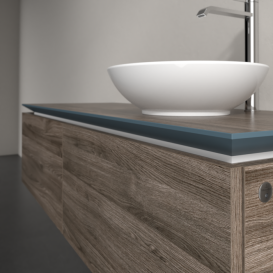 Тумба під раковину Villeroy & Boch Legato 140х38 см з підсвічуванням ДСП кам'яний дуб B589L0RK