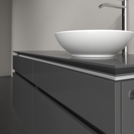 Тумба под раковину Villeroy & Boch Legato 140х55 см с подсветкой МДФ/ДСП глянцевый серый B590L0FP