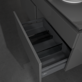 Тумба под раковину Villeroy & Boch Legato 140х55 см с подсветкой МДФ/ДСП глянцевый серый B590L0FP