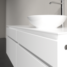 Тумба під раковину Villeroy & Boch Legato 140х55 см з підсвічуванням ДСП білий матовий B590L0MS