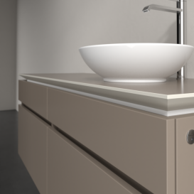 Тумба под раковину Villeroy & Boch Legato 140х55 см с подсветкой ДСП трюфель серый B590L0VG