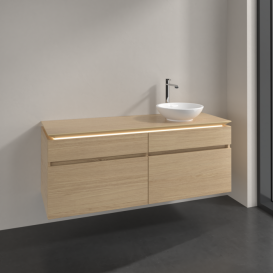 Тумба під раковину Villeroy&Boch Legato 140х55 см з підсвічуванням ДСП північний дуб B590L0VJ