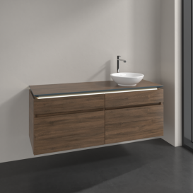 Тумба під раковину Villeroy&Boch Legato 140х55 см з підсвічуванням ДСП дуб аризона B590L0VH