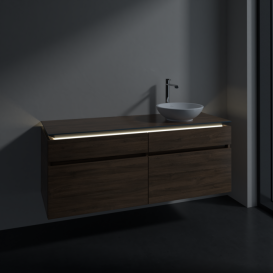 Тумба під раковину Villeroy&Boch Legato 140х55 см з підсвічуванням ДСП дуб аризона B590L0VH