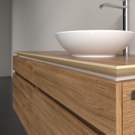 Тумба під раковину Villeroy & Boch Legato 140х55 см з підсвічуванням ДСП дуб канзас B590L0RH