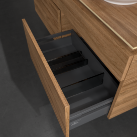 Тумба під раковину Villeroy & Boch Legato 140х55 см з підсвічуванням ДСП дуб канзас B590L0RH