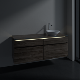 Тумба під раковину Villeroy & Boch Legato 140х55 см з підсвічуванням ДСП кам'яний дуб B590L0RK