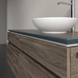 Тумба під раковину Villeroy & Boch Legato 140х55 см з підсвічуванням ДСП кам'яний дуб B590L0RK