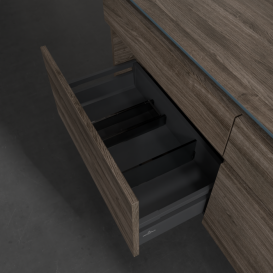 Тумба під раковину Villeroy & Boch Legato 140х55 см з підсвічуванням ДСП кам'яний дуб B590L0RK