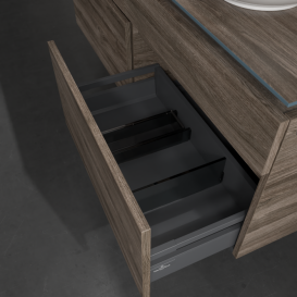 Тумба під раковину Villeroy & Boch Legato 140х55 см з підсвічуванням ДСП кам'яний дуб B590L0RK