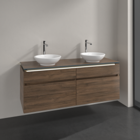 Тумба под раковину Villeroy & Boch Legato 140х55 см с подсветкой ДСП дуб аризона B592L0VH