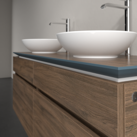 Тумба под раковину Villeroy & Boch Legato 140х55 см с подсветкой ДСП дуб аризона B592L0VH