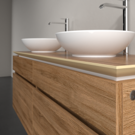 Тумба під раковину Villeroy & Boch Legato 140х55 см з підсвічуванням ДСП дуб канзас B592L0RH