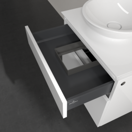 Тумба под раковину Villeroy & Boch Legato 60х55 см с подсветкой МДФ/ДСП глянцевый белый B568L0DH