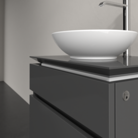 Тумба під раковину Villeroy & Boch Legato 60х55 см з підсвічуванням МДФ/ДСП глянсовий сірий B568L0FP