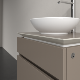 Тумба под раковину Villeroy & Boch Legato 60х55 см с подсветкой ДСП трюфель серый B568L0VG