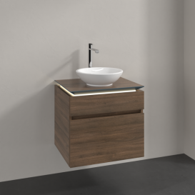 Тумба під раковину Villeroy & Boch Legato 60х55 см з підсвічуванням ДСП дуб аризона B568L0VH