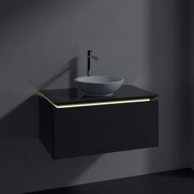 Тумба под раковину Villeroy & Boch Legato 80х38 см с подсветкой МДФ/ДСП глянцевый серый B569L0FP