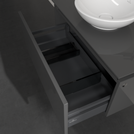 Тумба под раковину Villeroy & Boch Legato 80х38 см с подсветкой МДФ/ДСП глянцевый серый B569L0FP