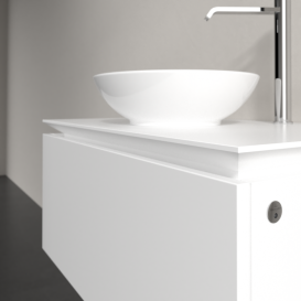 Тумба под раковину Villeroy & Boch Legato 80х38 см с подсветкой ДСП белый матовый B569L0MS