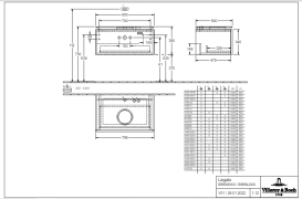 Тумба под раковину Villeroy & Boch Legato 80х38 см с подсветкой ДСП белый матовый B569L0MS