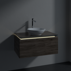 Тумба під раковину Villeroy & Boch Legato 80х38 см з підсвічуванням ДСП кам'яний дуб B569L0RK