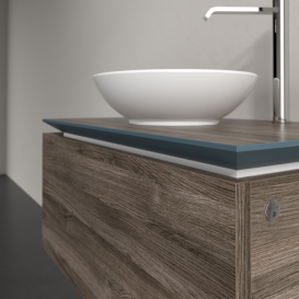 Тумба під раковину Villeroy & Boch Legato 80х38 см з підсвічуванням ДСП кам'яний дуб B569L0RK