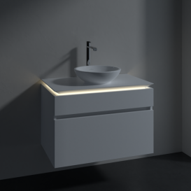 Тумба под раковину Villeroy & Boch Legato 80х55 см с подсветкой ДСП белый матовый B570L0MS