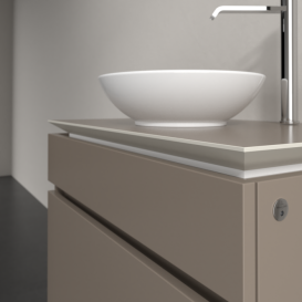 Тумба під раковину Villeroy & Boch Legato 80х55 см з підсвічуванням ДСП сірий трюфель B570L0VG